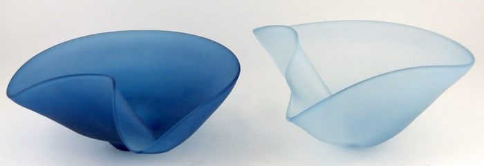 2pc MODERN ART GLASS BOWLS
