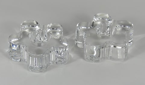 PR ORREFORS CRYSTAL VOTIVE CANDLE HOLDERS