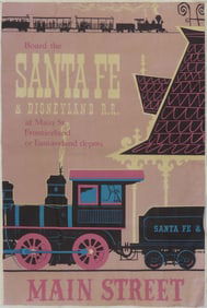 DISNEYLAND SANTA FE MAIN STREET POSTER