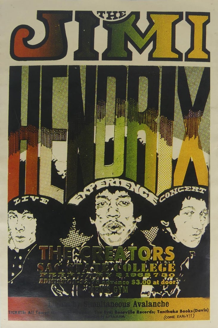ビンテージ 60s JIMI HENDRIX EXP プロモ ポスター ビンテージ 60s JIMI HENDRIX EXP プロモ ポスター（www.Hendrix