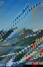 BRUNNEN SWITZERLAND TRAVEL POSTER