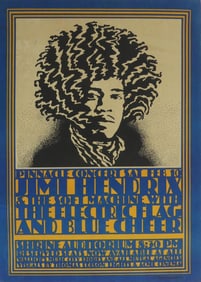 JIMI HENDRIX SHRINE AUDITORIUM CONCERT POSTER