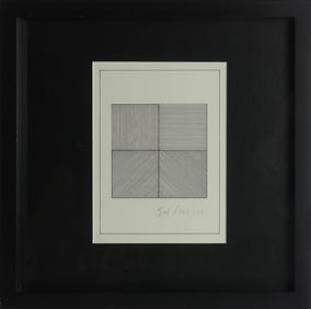 SOL LEWITT SIGNED GEOMETRIC SILKSCREEN