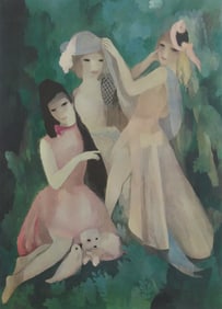 MARIE LAURENCIN 'IN THE PARK' OFFSET LITHOGRAPH