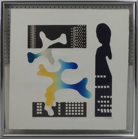 GEORGE SEGAL 'TRANSFIXED III' EMBOSSED LITHOGRAPH