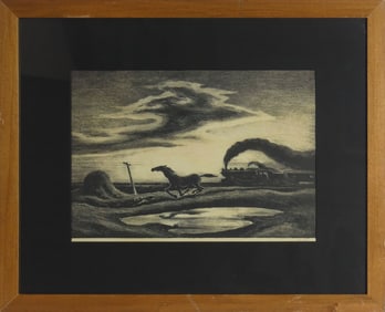 THOMAS HART BENTON 'HOMEWARD BOUND' LITHOGRAPH