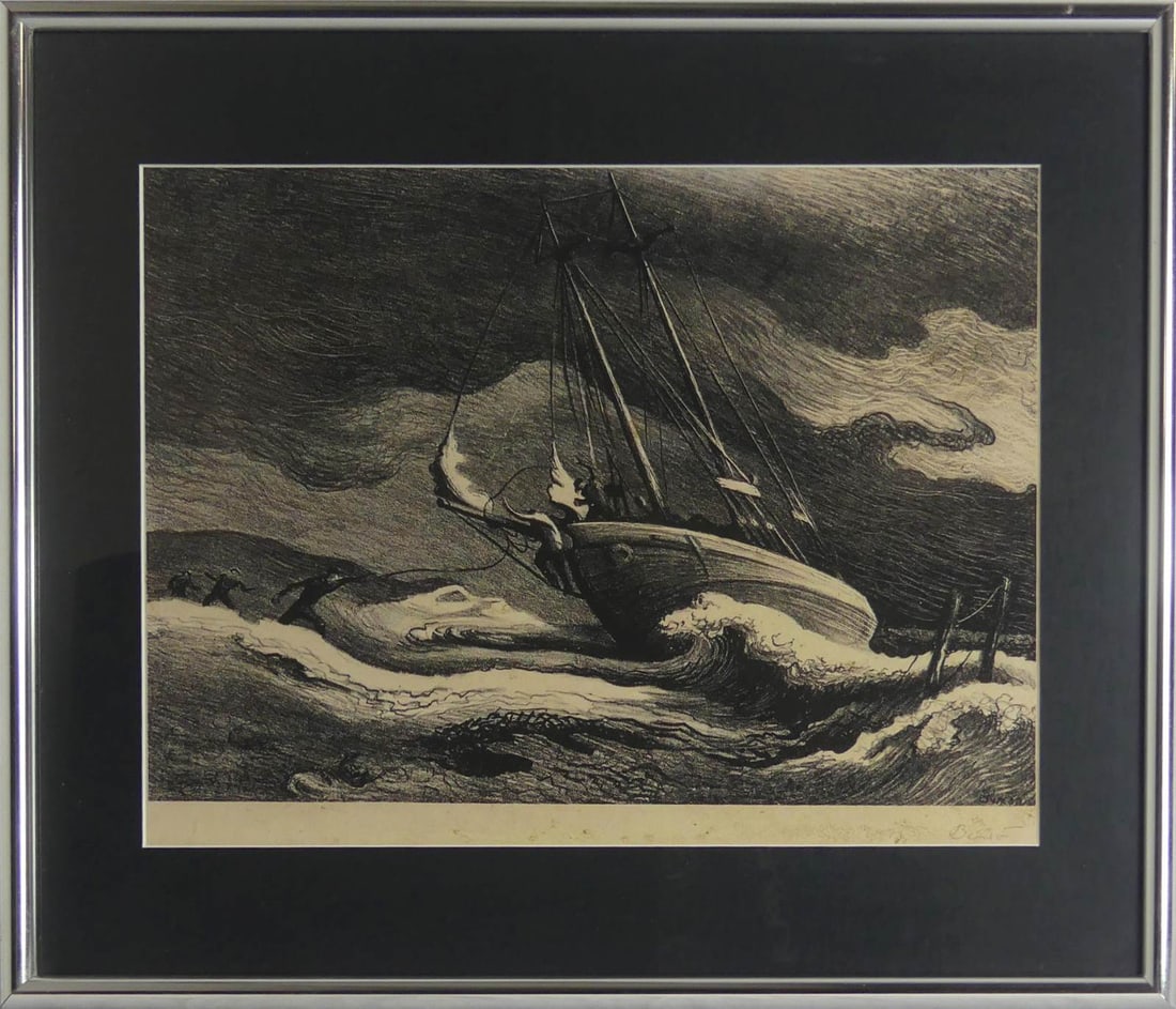 THOMAS BENTON 'AFTER THE BLOW' LITHOGRAPH (1 of 6)