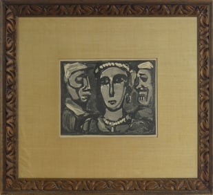 GEORGES ROUAULT 'LES VISAGES" WOODCUT