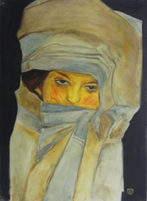 EGON SCHIELE 'MELANIE' OIL PAINTING ON CANVAS