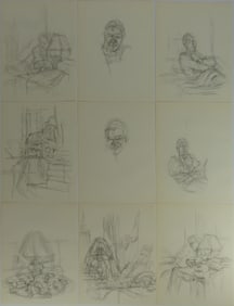 9pc ALBERTO GIACOMETTI LITHOGRAPHS