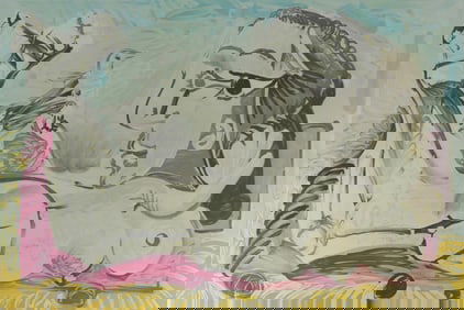 PABLO PICASSO 'FEMME COUCHEE A L'OISEAU'