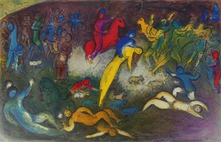 MARC CHAGALL 'ABDUCTION OF CHLOE' LITHOGRAPH