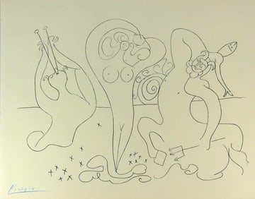 PABLO PICASSO 'MES DESSINS D'ANTIBES' LITHOGRAPH