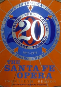 ROBERT INDIANA 'SANTA FE OPERA' SIGNED SILKSCREEN