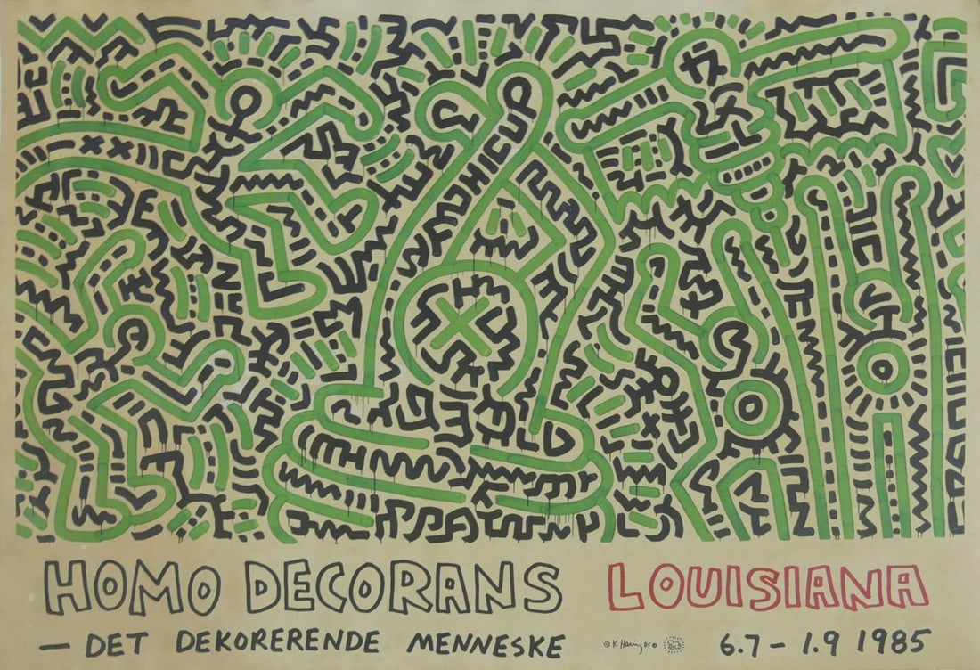 KEITH HARING 'HOMO DECORANS' EXHIBITION POSTER (1 of 5)