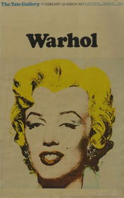 WARHOL TATE GALLERY MARILYN MONROE SIGNED POSTER