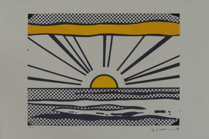 ROY LICHTENSTEIN 'SUNRISE' LITHOGRAPH