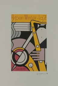 ROY LICHTENSTEIN 'ASPEN WINTER JAZZ' LITHOGRAPH