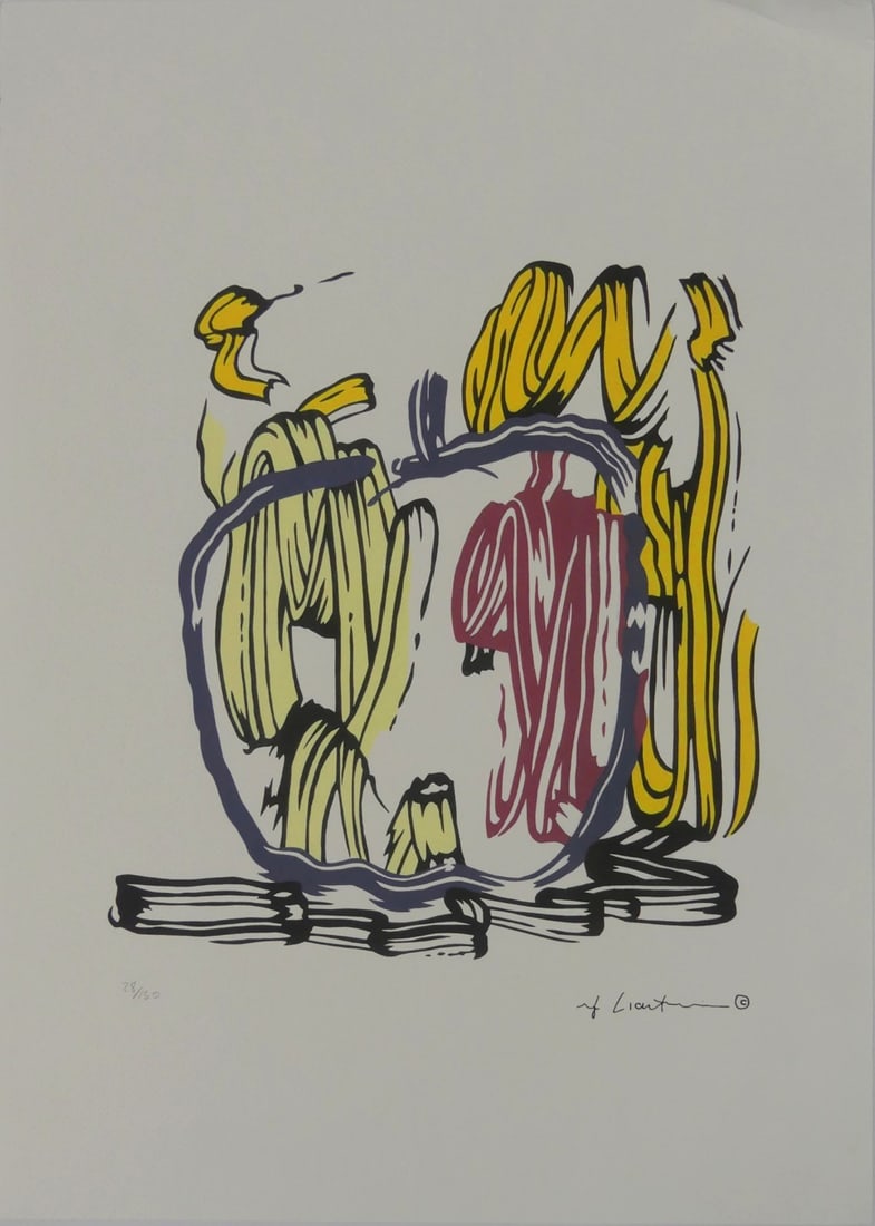 ROY LICHTENSTEIN 'VERTICAL APPLE' LITHOGRAPH (1 of 9)
