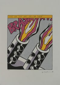 ROY LICHTENSTEIN 'MY SHIP WAS BELOW THEM' LITHO