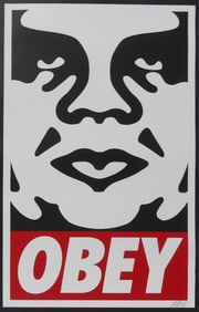 SHEPARD FAIREY 'OBEY' SIGNED OFFSET LITHOGRAPH