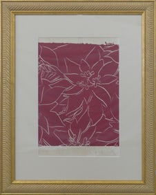 ANDY WARHOL 'POINSETTIAS' LITHOGRAPH