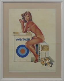 MEL RAMOS 'VANTAGE CIGARETTE' OFFSET LITHOGRAPH