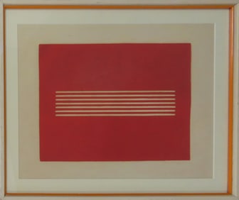 DONALD JUDD 'UNTITLED' PRINT IN CADMIUM RED