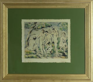 PAUL CEZANNE 'LES BAIGNEURS' LITHOGRAPH