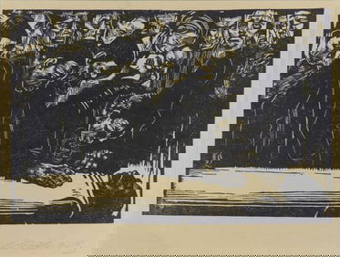 KATHE KOLLWITZ 'IN MEMORIAM KARL LIEBKNECHT' WOOD