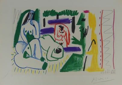PABLO PICASSO 'LES DEJEUNERS' SIGNED LITHOGRAPH
