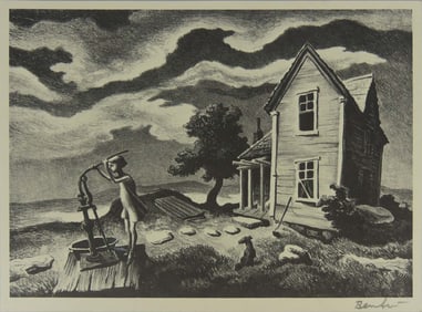 THOMAS HART BENTON 'FARMER'S DAUGHTER' LITHOGRAPH