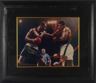 MUHAMMAD ALI & KEN NORTON BOXING PHOTO SIGNED