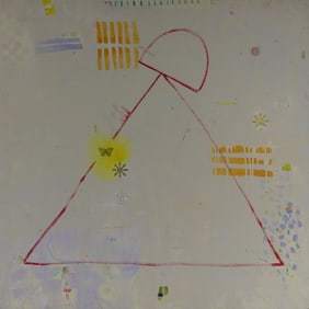 ANN FRIEDLANDER 'APPOITMENT BOOK' OIL ON PANEL