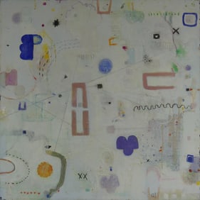 ANN FRIEDLANDER 'THE SHAMAN VANISHES' OIL ON PANEL