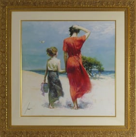 PINO DAENI 'AFTERNOON STROLL' SIGNED LITHOGRAPH