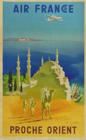 AIR FRANCE PROCHE ORIENT TRAVEL POSTER