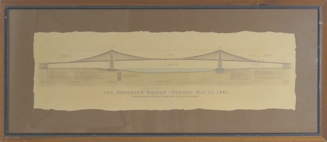 BROOKLYN BRIDGE 1883 CONSTRUCTION PLAN