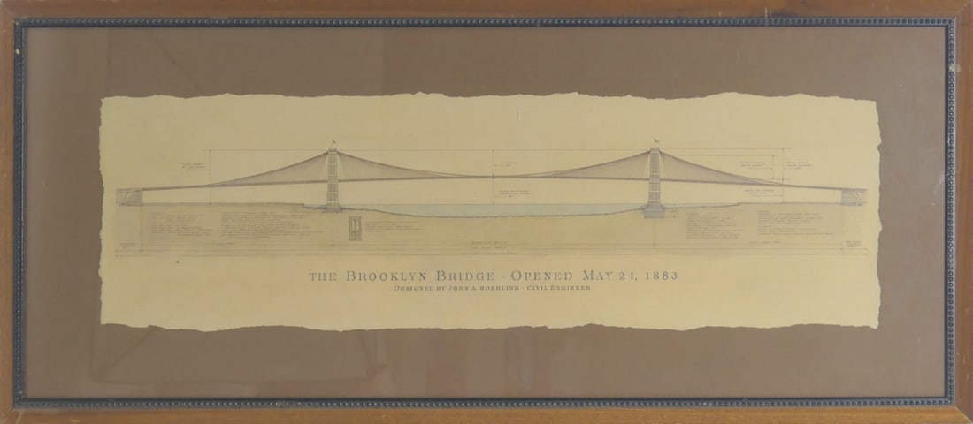 BROOKLYN BRIDGE 1883 CONSTRUCTION PLAN (1 of 7)