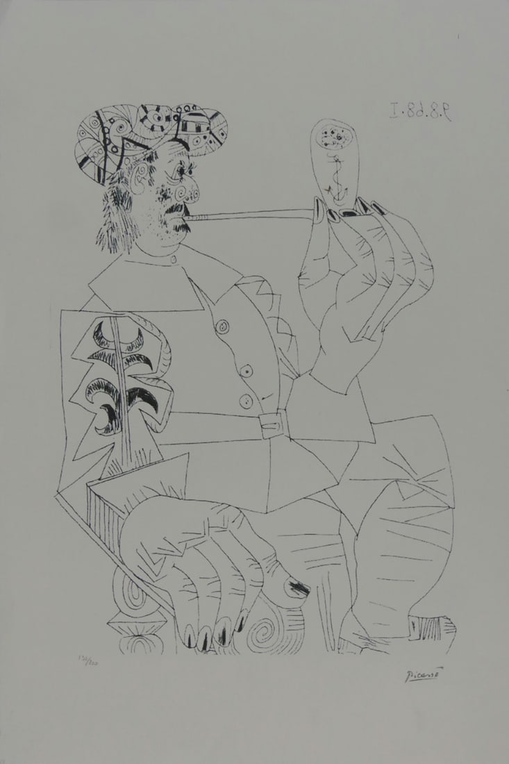PICASSO 'PRIVATEER WITH PIPE' LITHOGRAPH (1 of 9)