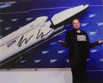 ELON MUSK AXEL SPRINGER SIGNED PHOTOGRAPH
