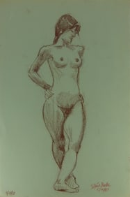 SUSIE GACH PEELLE 'NUDE WOMAN' PASTEL ON PAPER