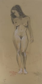 SUSIE GACH PEELLE 'NUDE WOMAN' MIXED MEDIA