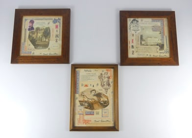 3pc KURT SCWITTERS COLLAGES