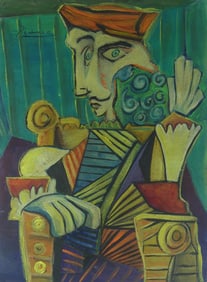 PICASSO (AFTER) 'TARERE' MIXED MEDIA ON PAPER
