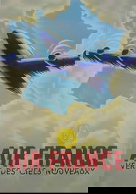 AIR FRANCE VERS DES CIELS NOUVEAUX POSTER