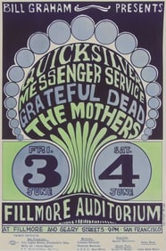 GRATEFUL DEAD, THE MOTHERS AT THE FILLMORE POSTER