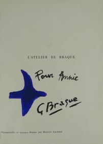 GEORGES BRAQUE 'DOVE' SIGNED BOOK w OIL PAINTING