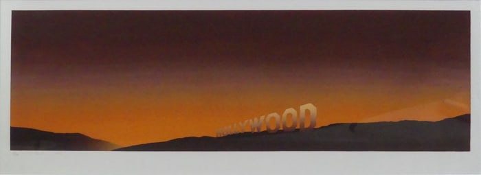 ED RUSCHA 'HOLLYWOOD' PRINT IN COLORS