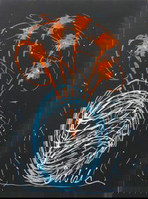 DALE CHIHULY 'IKEBANA' ACRYLIC ON CANVAS